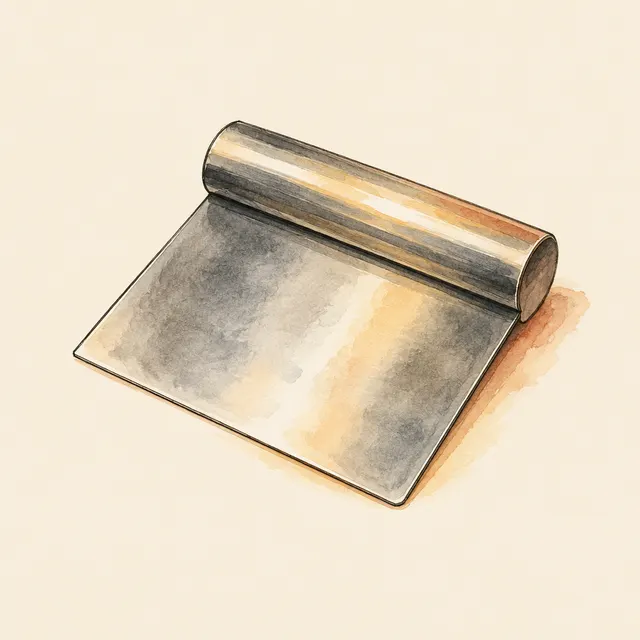 Illustration of AmazonBasics Stainless Steel Bench Scraper & Chopper