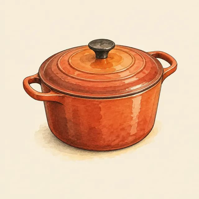 Illustration of Lodge 6-Qt Enamelled Cast Iron Dutch Oven