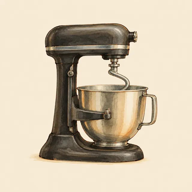 Illustration of KitchenAid 7 Quart Bowl-Lift Stand Mixer – Cast Iron Black