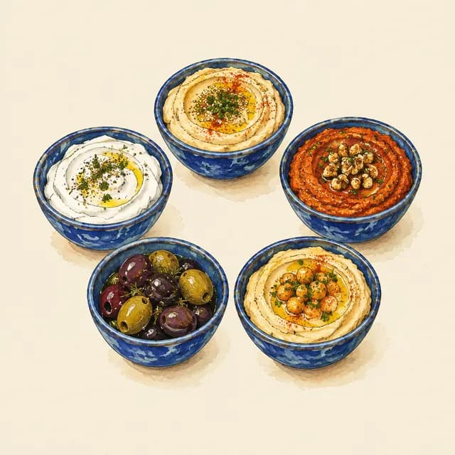 Illustration of Ceramic Dip Bowls, set of 6