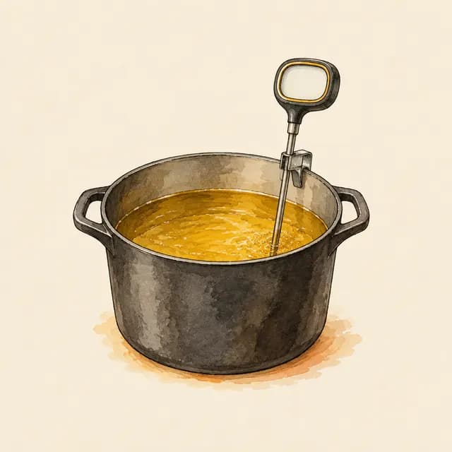 Illustration of ThermoPro Deep-Fry Thermometer with Pot Clip